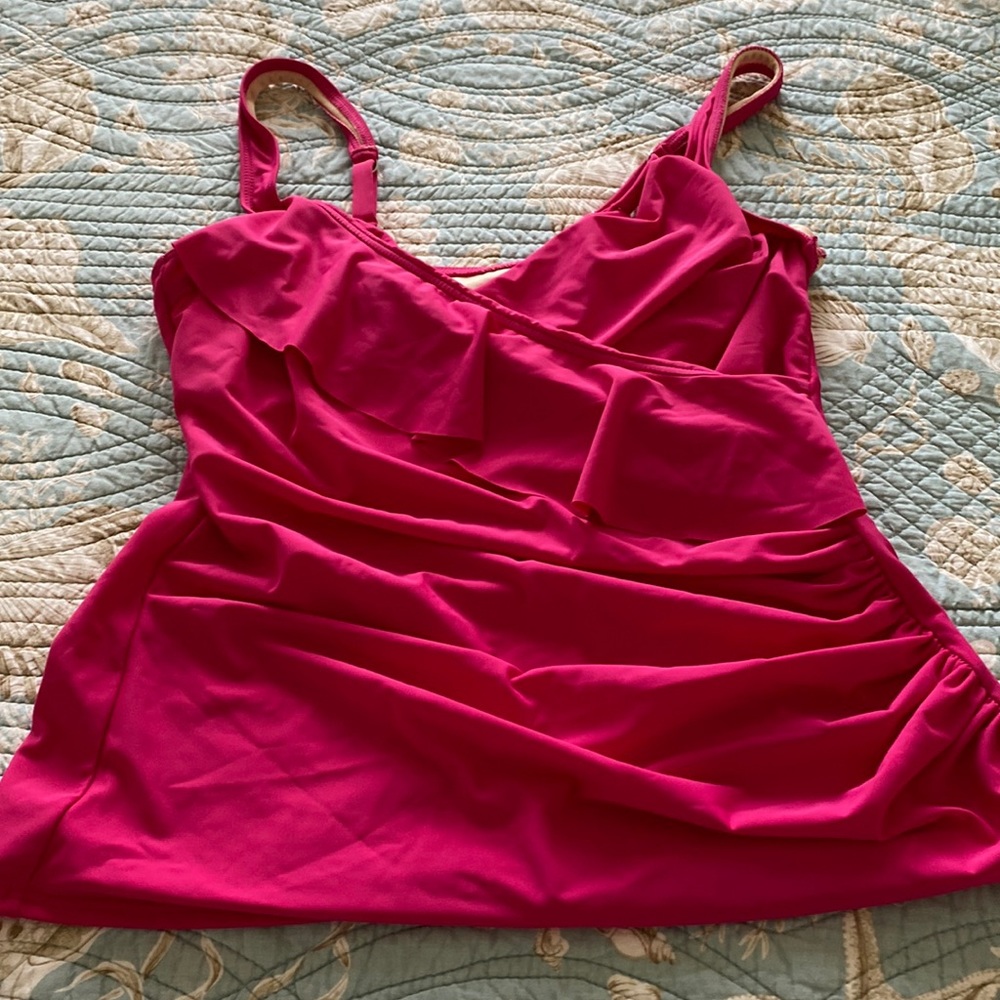 Talbots swim tankini, pink, never worn.